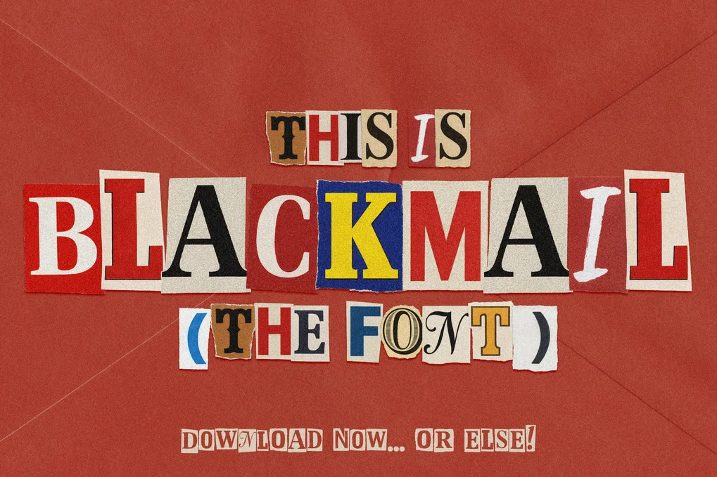 Blackmail ransom style paper cutout font duo free font download | freefont Pro free font download | freefont Pro