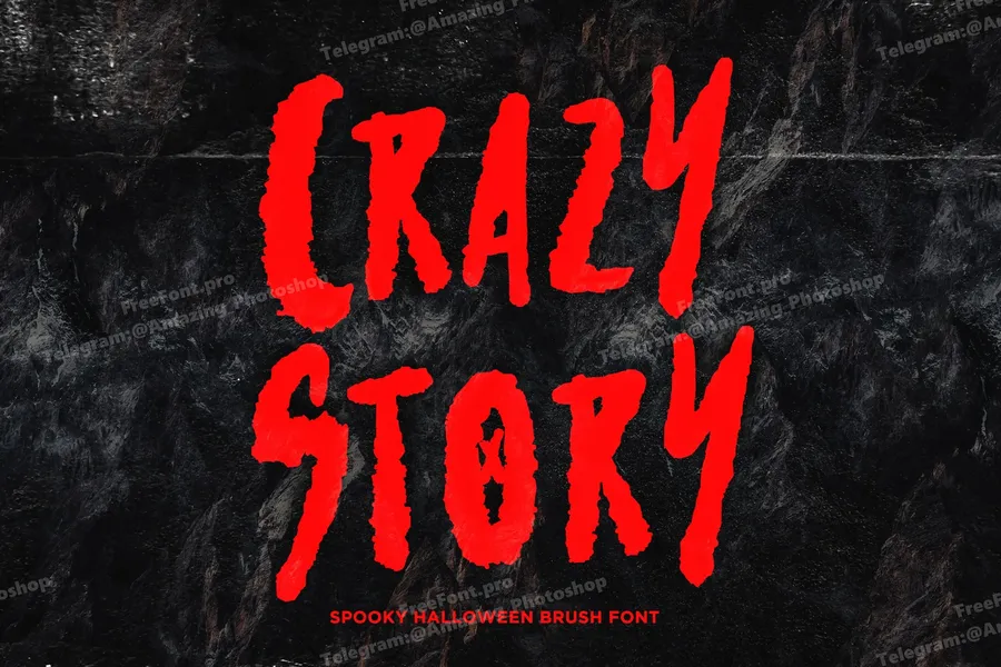 Crazystoryspookyhalloweenbrushfont20250624232616utc free font download | freefont Pro free font download | freefont Pro