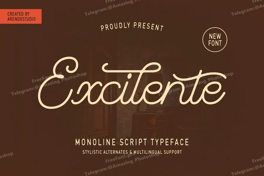 Excilente monoline font free font download | freefont Pro free font download | freefont Pro