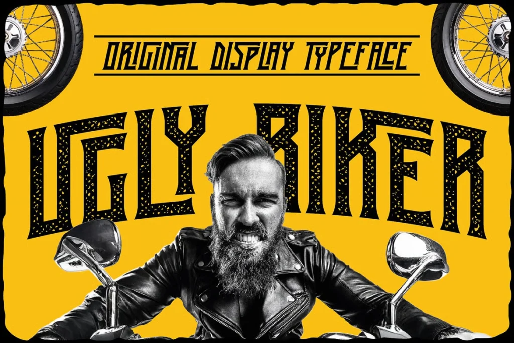 Ugly biker condensed retro font free font download | freefont Pro free font download | freefont Pro