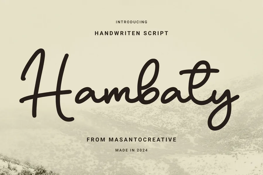 Hambatyhandwrittenscripttypeface20250709215938utc free font download | freefont Pro free font download | freefont Pro