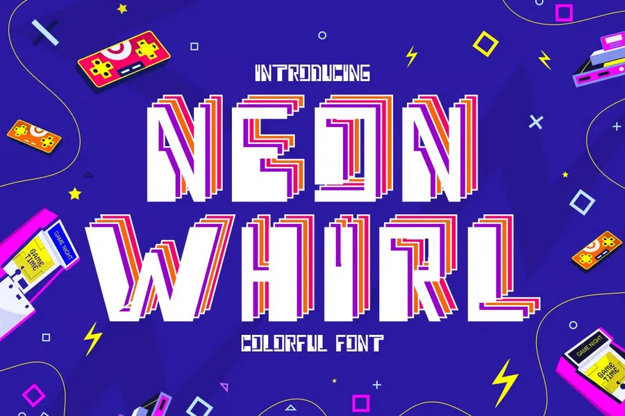 Neonwhirlcolorfulfont20250711201057utc free font download | freefont Pro free font download | freefont Pro
