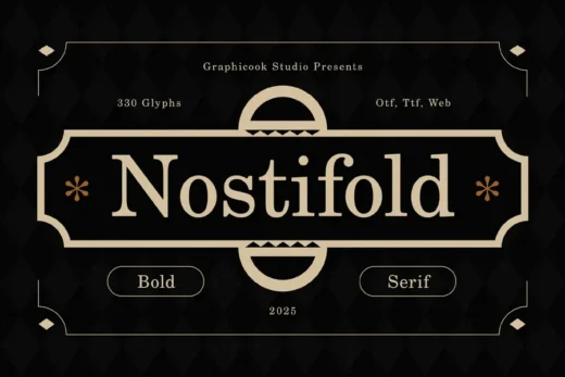Nostifold  free font download | freefont Pro