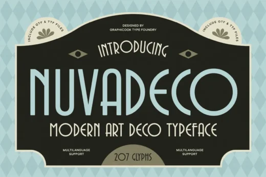 Nuvadeco  free font download | freefont Pro