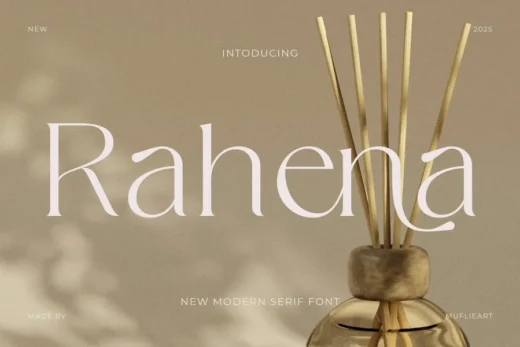 Rahena   new modern serif font  free font download | freefont Pro