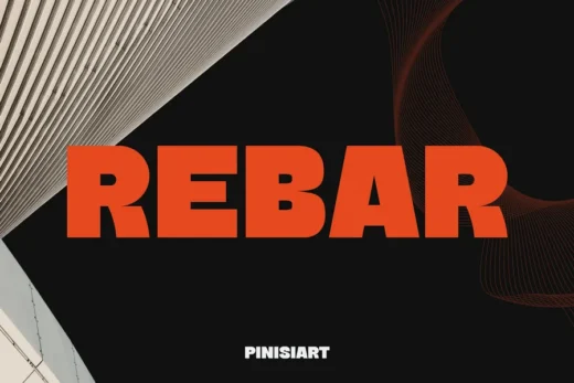 Rebar   geometric industrial font  free font download | freefont Pro