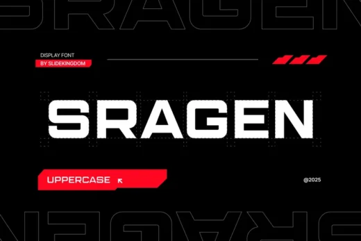 Sragen   solid display font  free font download | freefont Pro