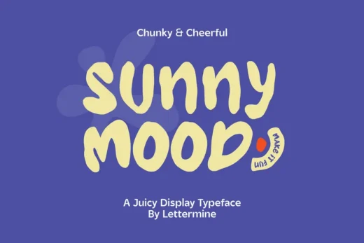Sunny mood  chunky playful display font  free font download | freefont Pro
