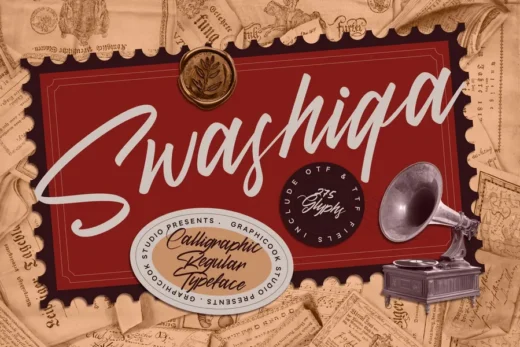 Swashiqa  free font download | freefont Pro