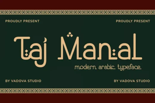 Taj Manal Modern Arabic Font