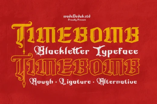Timebomb blackletter  free font download | freefont Pro