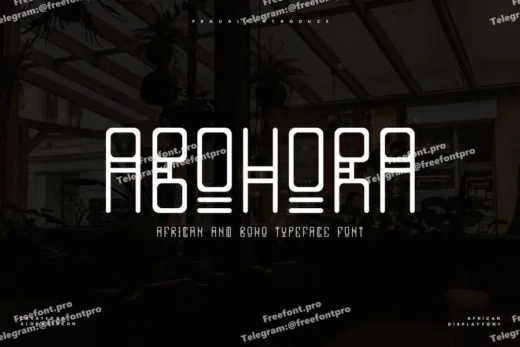 Abohora   african and boho display typeface  free font download | freefont Pro