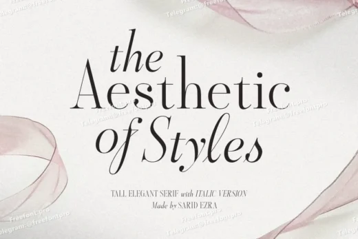 Aesthetic styles   tall serif  free font download | freefont Pro
