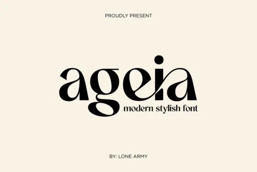 Ageia  free font download | freefont Pro