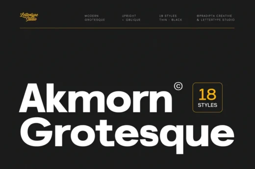 Akmorn Grotesque – Modern Sans Serif Family