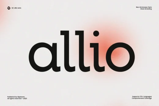 Allio  minimal sans mastery  free font download | freefont Pro