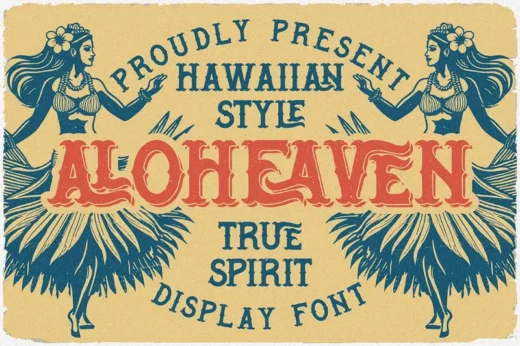 Aloheaven Vintage Label Font