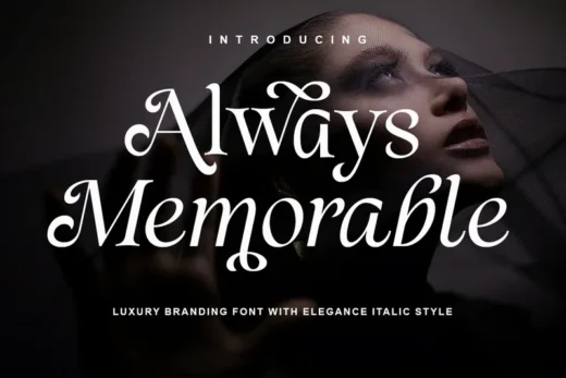 Always memorable   luxury branding font  free font download | freefont Pro
