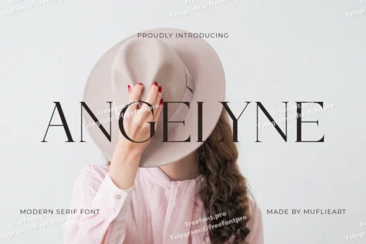 Angelyne   modern serif font  free font download | freefont Pro