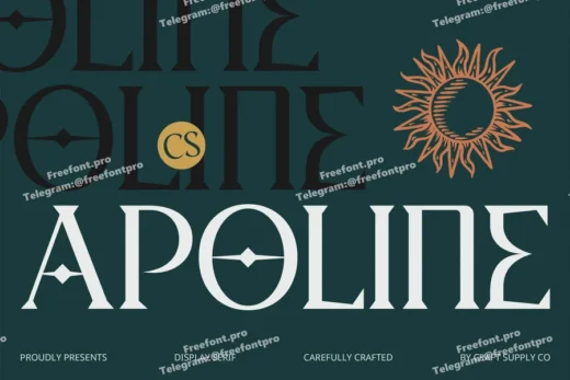 Apoline  classic font  free font download | freefont Pro