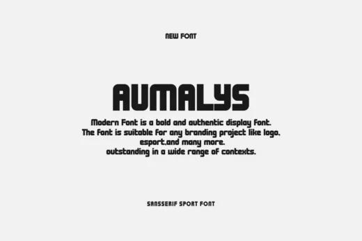 Aumalys Logo And Sport Font