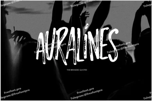 Auralines   brush font  free font download | freefont Pro