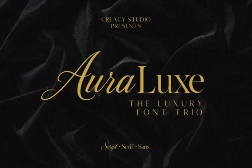 Auraluxe  the luxury font trio  free font download | freefont Pro