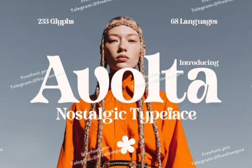 Avolta   nostalgic typeface  free font download | freefont Pro