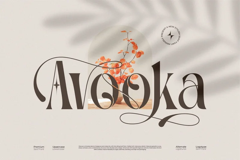Avooka   modern serif font  free font download | freefont Pro