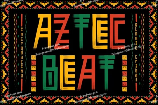 Aztec Beat Ethnic Tribal Font