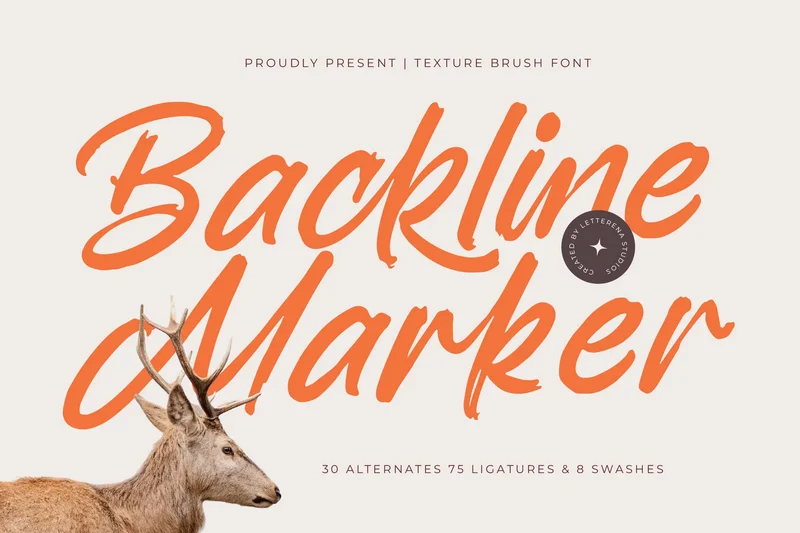 Backline marker  free font download | freefont Pro