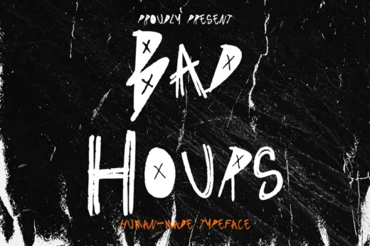 Bad hours  a luxury bold typeface  free font download | freefont Pro