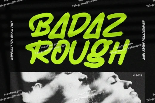 Badaz Rough || Handwrittern Brush Font