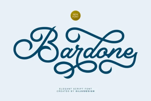 Bardone   elegant script font  free font download | freefont Pro
