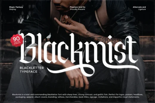 Blackletter blackmist font  free font download | freefont Pro