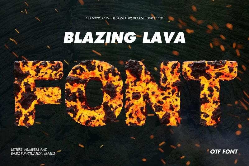 Blazing lava font  free font download | freefont Pro