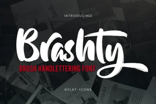 Brashty Brush Hand Lettering Font