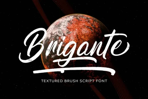 Brigante  textured brush script font  free font download | freefont Pro