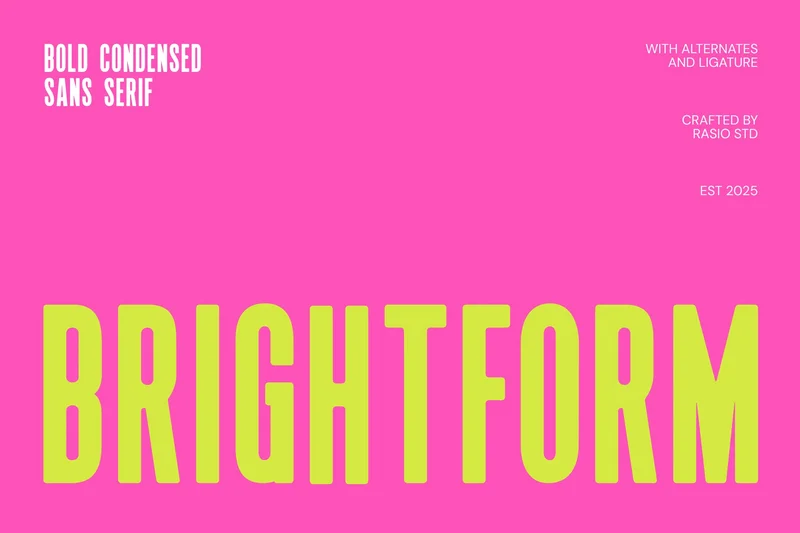 Brightformboldcondensedsansserif20250812203926utc free font download | freefont Pro Brightform bold condensed sans serif free font download | freefont Pro