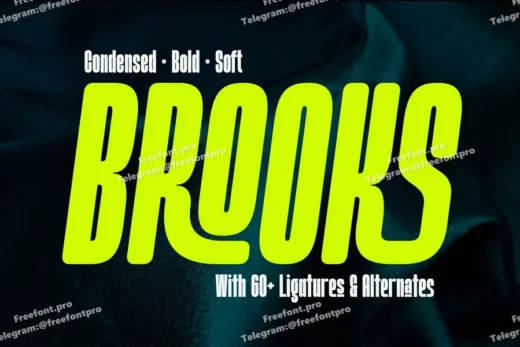 Brooks soft  free font download | freefont Pro