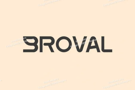 Broval modern sans  free font download | freefont Pro