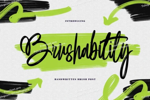 Brushability   handwritten brush font  free font download | freefont Pro