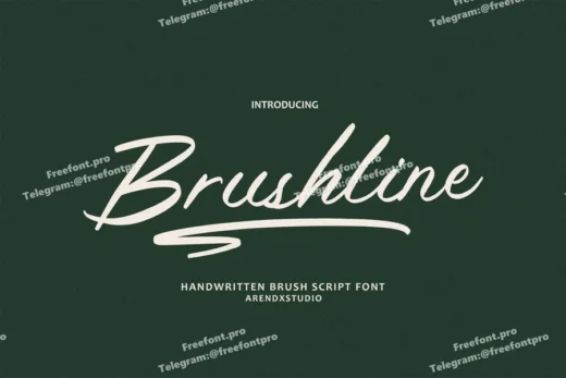 Brushline   script font  free font download | freefont Pro