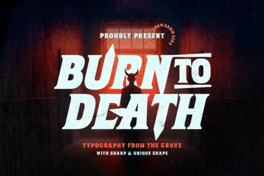 Burn to death   terrific horror font  free font download | freefont Pro