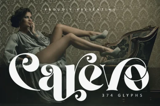 Carevo   stylish retro font  free font download | freefont Pro