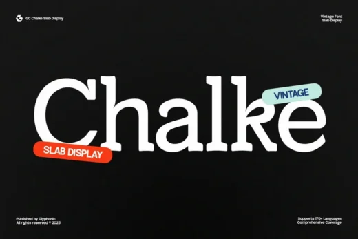 Chalke  refined slab display  free font download | freefont Pro