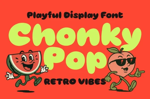 Chonky Pop - Playful Retro Font