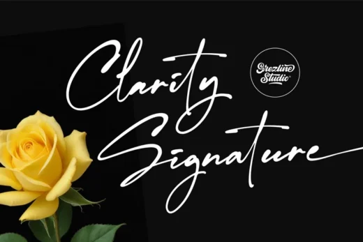 Clarity signature  handwritten font  free font download | freefont Pro