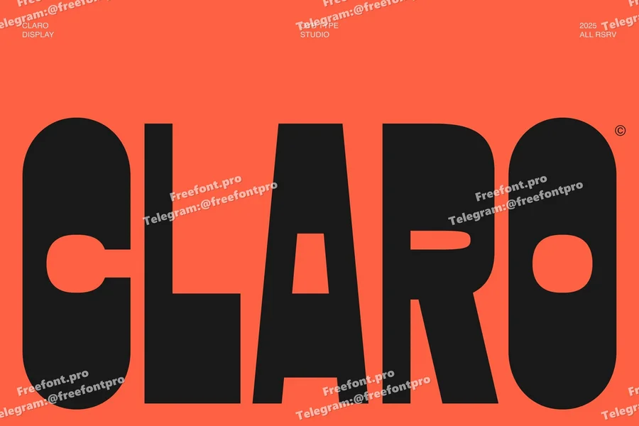 Claro   display sans font  free font download | freefont Pro