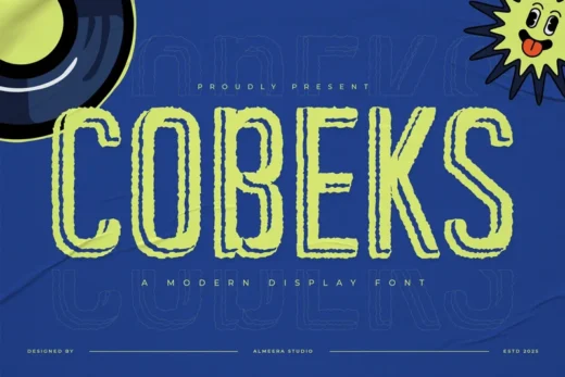 Cobeks  modern display font  free font download | freefont Pro